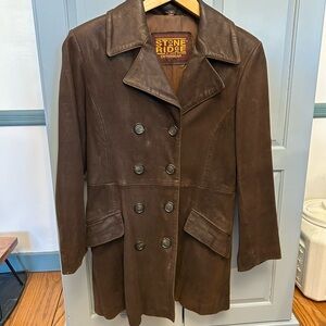 Vintage stone Ridge by Aldo faux suede jacket dark academia